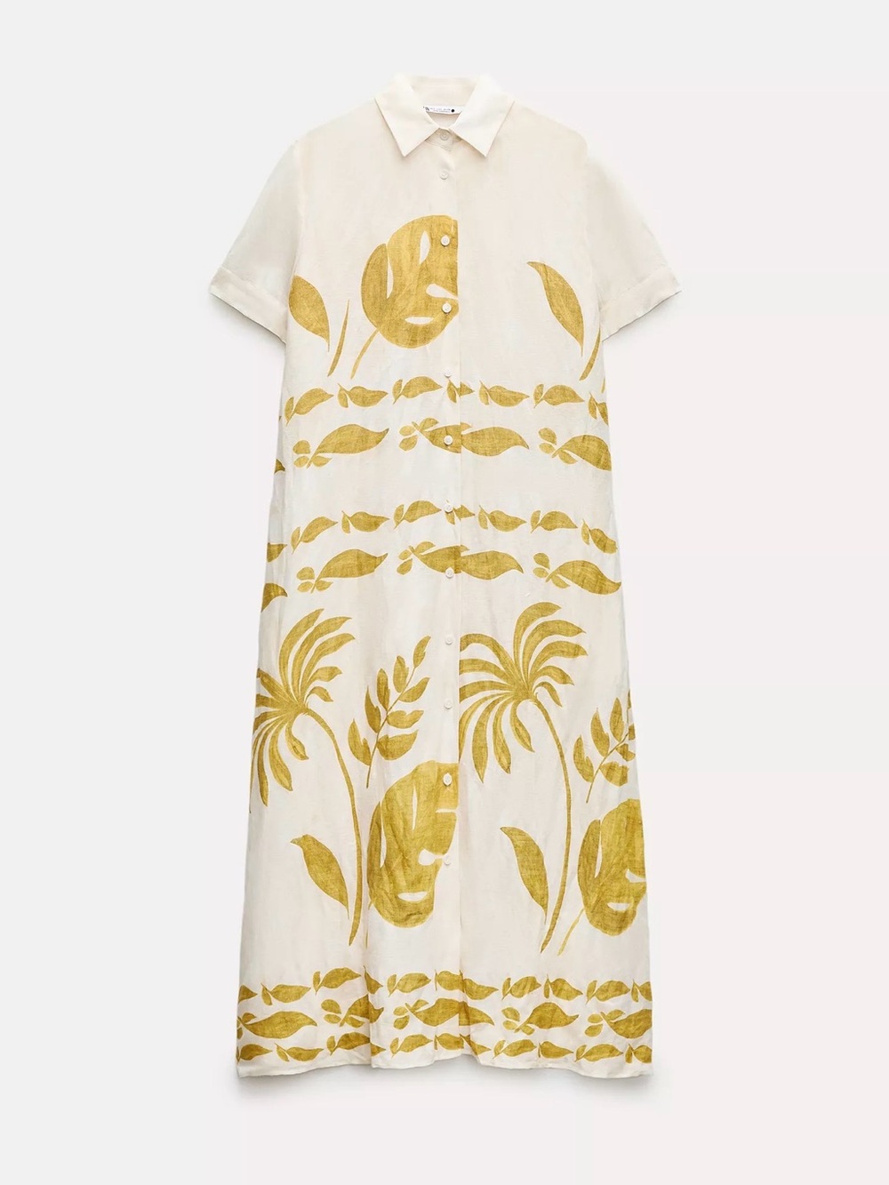 Zara Linen blend shirt dress